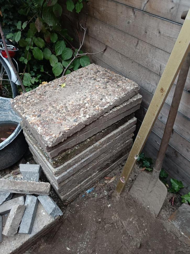 Betontegels 40x60, Tuin en Terras, Tegels en Klinkers, Gebruikt, Terrastegels, Beton, Ophalen