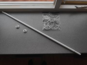 Douchegordijnstang met ringetjes (120 - 200 cm) beschikbaar voor biedingen