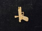 14 k gouden pistool hanger 7,2 gram, Ophalen of Verzenden, Nieuw, Goud, Goud