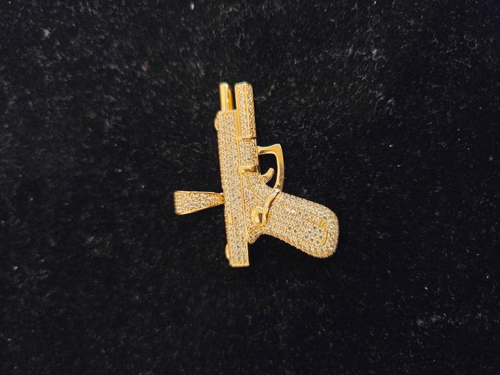 14 k gouden pistool hanger 7,2 gram, Sieraden, Tassen en Uiterlijk, Kettinghangers, Nieuw, Goud, Goud, Ophalen of Verzenden