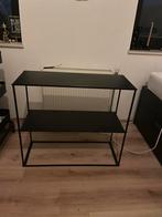 Zwart metalen tafeltje 40x100, Ophalen, Gebruikt
