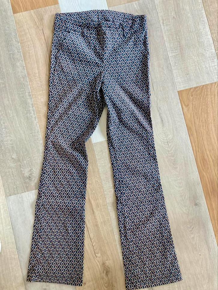Helena Hart flaired broek maat S, Kleding | Dames, Broeken en Pantalons, Zo goed als nieuw, Maat 36 (S), Blauw, Lang, Ophalen of Verzenden