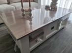 salontafel Riviera Maison Richmond Riverdale wit grijseiken, Ophalen, 100 tot 150 cm, Eikenhout, 50 tot 100 cm