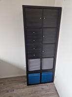 Ikea Kallax kast zwartbruin met laden en deurtjes, Ophalen