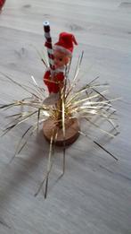 Oude retro kerstversiering kerstman kerstelf, Ophalen of Verzenden