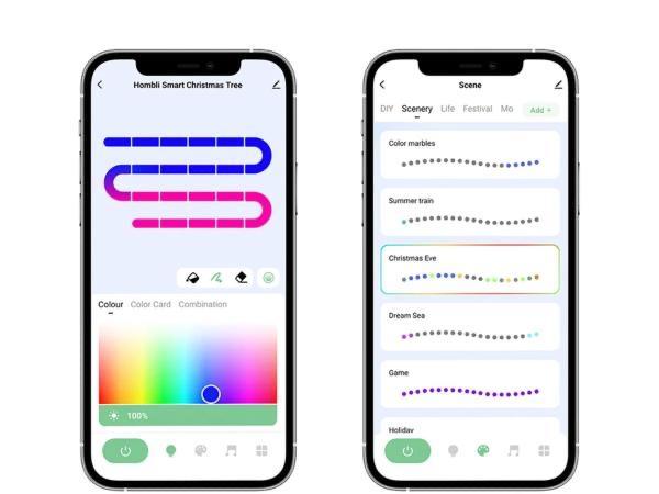 Hombli Smart Kerstboom - Nieuw!, Huis en Inrichting, Lampen | Hanglampen, Nieuw, 75 cm of meer, Kunststof, Ophalen of Verzenden
