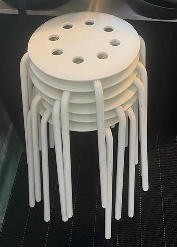 stapelbare krukjes - wit - 6 stuks beschikbaar voor biedingen