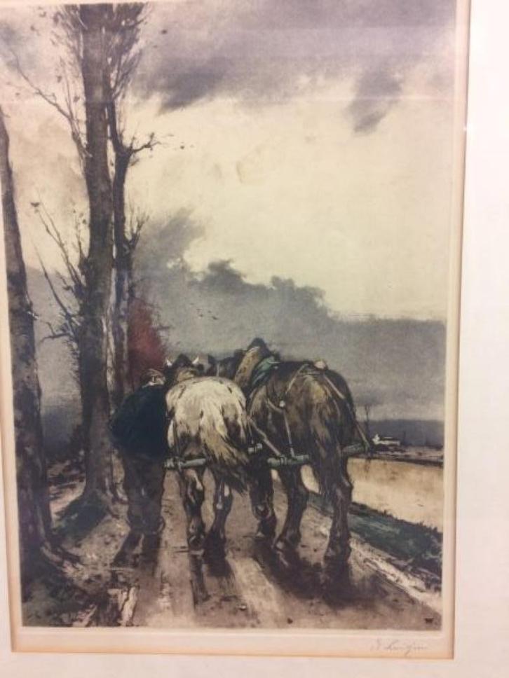 Kleurenetsen van Ferdinand Jean Luigini, Antiek en Kunst, Kunst | Etsen en Gravures, Ophalen