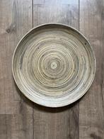 Bamboe schaal/dienblad Ø33, Huis en Inrichting, Woonaccessoires | Dienbladen, Ophalen of Verzenden, Zo goed als nieuw, Rond, Hout