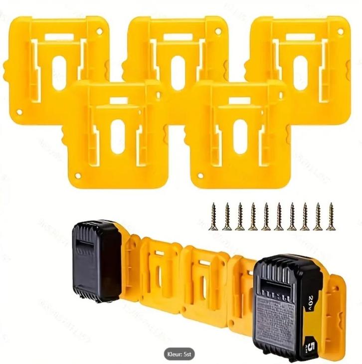 Set Kunststof Accuhouders voor Dewalt 18V/20V, Doe-het-zelf en Verbouw, Gereedschap | Handgereedschap, Nieuw, Ophalen of Verzenden