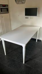 Ikea ingatorp uitschuifbare eettafel 155/215 x 87, Ophalen, 50 tot 100 cm, Zo goed als nieuw, Vijf personen of meer