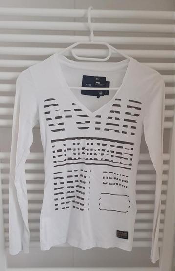 G-star longsleeve merk tshirt maat xs 34 wit gstar dames beschikbaar voor biedingen