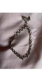 Prachtige zilveren bedelarmband jasseron met 1 laars, Ophalen of Verzenden, Zilver, Armband