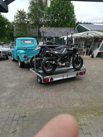 motor trailer 200 x 125 / 750 kg ongeremd + rek Shorty € 995