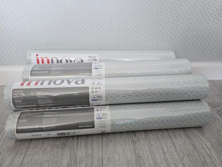 6 rollen behang + 3 gratis, Huis en Inrichting, Stoffering | Behang, Blauw, Wit, minder dan 10 m², Ophalen