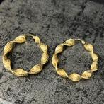 14 karaat gouden oorbellen wokkels oorbellen versace, Sieraden, Tassen en Uiterlijk, Oorbellen, Ophalen of Verzenden, Zo goed als nieuw