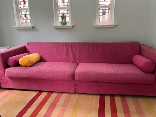 4 zitsbank kersenrood fuchsia van Machalke, Huis en Inrichting, Banken | Bankstellen, Gebruikt, Rechte bank, Vierpersoons of meer