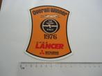 sticker oud Mitsubishi 1976 Colt Lancer Safari RALLY race au, Verzenden, Zo goed als nieuw, Bedrijf of Vereniging