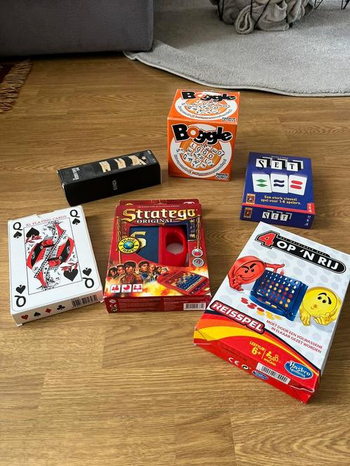 Spellen pakket | oa Set, Stratego en 4 op een rij, Hobby en Vrije tijd, Gezelschapsspellen | Overige, Gebruikt, Ophalen of Verzenden