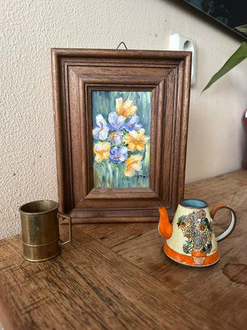 Geëmailleerd miniatuur theepotje Vincent van Gogh beschikbaar voor biedingen