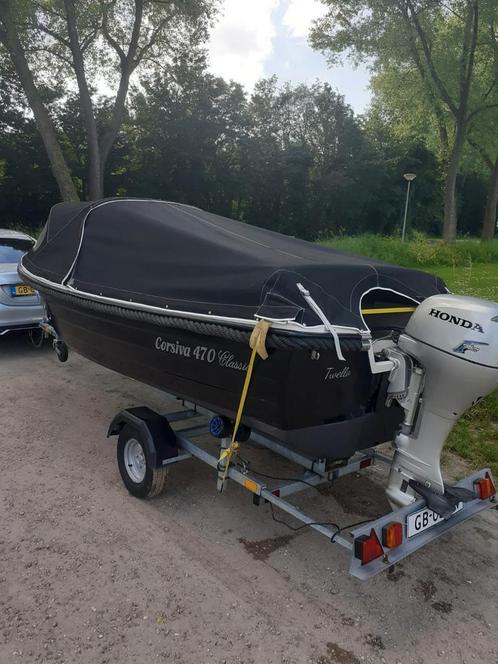Tekoop mooie Corsiva sloep 4.70, Watersport en Boten, Sloepen, Zo goed als nieuw, 10 tot 30 pk, 3 tot 6 meter, Buitenboordmotor