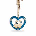 Houten Hart met Ganzen - Decoratie vintage, Huis en Inrichting, Woonaccessoires | Wanddecoraties, Ophalen of Verzenden, Zo goed als nieuw
