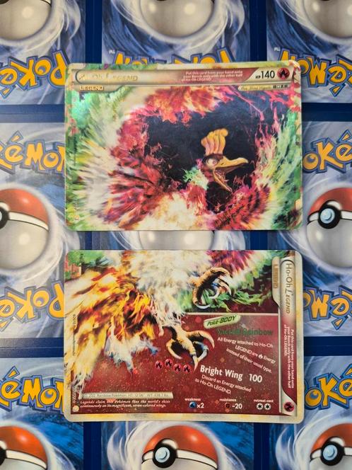 Ho-oh Legend top en bottom 111/123 & 112/123, Hobby en Vrije tijd, Verzamelkaartspellen | Pokémon, Zo goed als nieuw, Meerdere kaarten