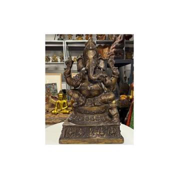 Oude Zuid-Indiase bronzen Ganesha (Ganapati) beschikbaar voor biedingen