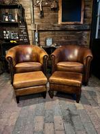 Super set clubfauteuils met hockers van Joris, Huis en Inrichting, Fauteuils, Club fauteuils chesterfield, Ophalen of Verzenden