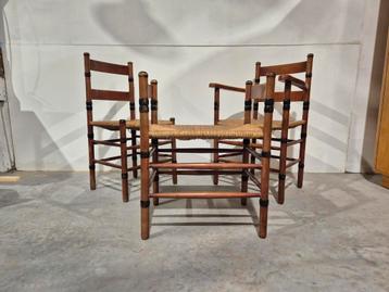 Jac levee art deco set van 2 stoelen en kruk beschikbaar voor biedingen