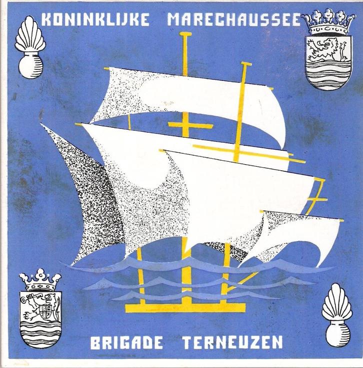 Marechaussee brigade TERNEUZEN - fraaie wandtegel VERZENDEN, Verzamelen, Militaria | Algemeen, Marechaussee, Overige typen, Nederland