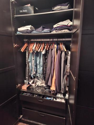 Bruinzwarte linnenkast PAX Ikea - afbeelding 1