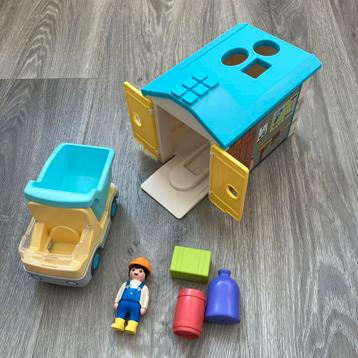 Playmobil 123 / junior ladingwagen met sorteergarage 71686 beschikbaar voor biedingen