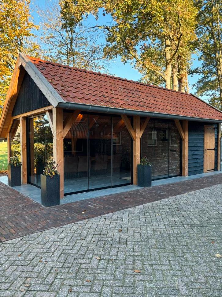Glazen schuifwanden €275,- inc. Montage!, Tuin en Terras, Overkappingen, Nieuw, Ophalen