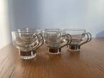 Vintage Italiaanse Espresso Kopjes - Geslepen Glas - 6 stuks, Huis en Inrichting, Keuken | Servies, Ophalen of Verzenden, Overige stijlen