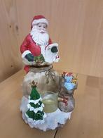 Kerstman beeld met decoratie en waxinelicht houder., Diversen, Kerst, ., Ophalen of Verzenden, Zo goed als nieuw, .