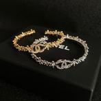 Chanel Armband Dames, Met kristal, Verzenden, Zo goed als nieuw, Goud