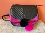 TOV zwarte tas met roze metallic kleur, Sieraden, Tassen en Uiterlijk, Tassen | Damestassen, Schoudertasje, Zo goed als nieuw