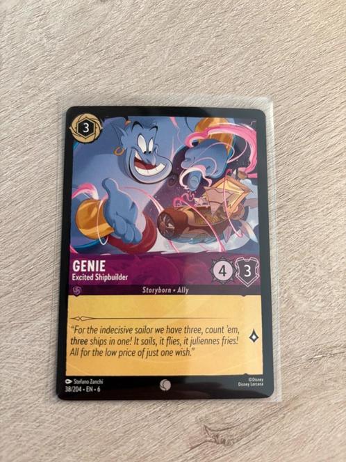 Genie - Excited Shipbuilder 038/204 | Azurite Sea | Lorcana, Hobby en Vrije tijd, Verzamelkaartspellen | Overige, Nieuw, Losse kaart