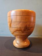 Handgemaakte houten vijzel, Ophalen of Verzenden, Gebruikt