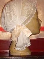 * Antieke Franse Slaapmuts met Roze Strikken, begin 1900 *, Antiek en Kunst, Verzenden, Dames