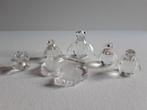 Swarovski Pinguïn familie op ijsschots en parel in schelp, Verzamelen, Swarovski, Ophalen, Zo goed als nieuw