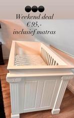 Baby ledikant 60 x1.20 + Tencel matras, Huis en Inrichting, Ophalen, Gebruikt, Eenpersoons, Wit