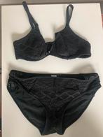 Freya bikini met kant. Zwart. Cup E omvang 75, broekje L, Ophalen of Verzenden, Zo goed als nieuw, Zwart, Bikini