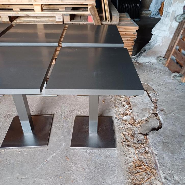 8 x terras / kantine tafels, Tuin en Terras, Tuintafels, Gebruikt, Rechthoekig, Ophalen