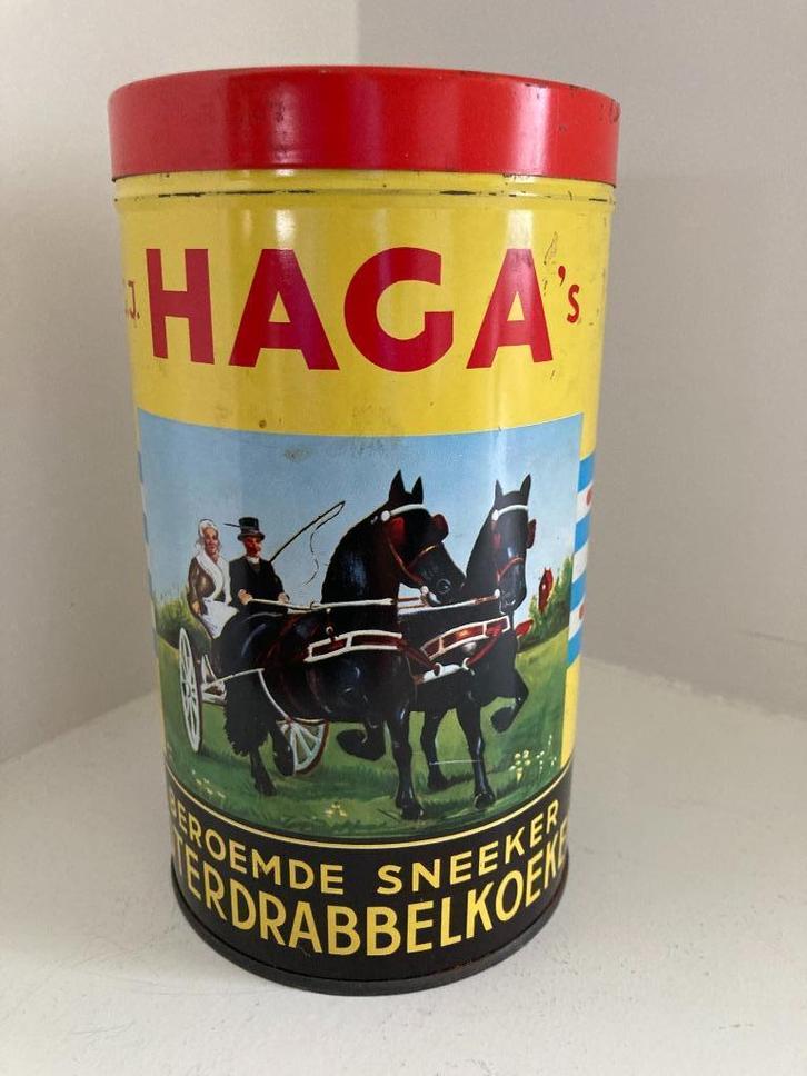 Blik - C.J. Haga's Sneek, Verzamelen, Blikken, Gebruikt, Koek(jes), Overige merken, Ophalen of Verzenden