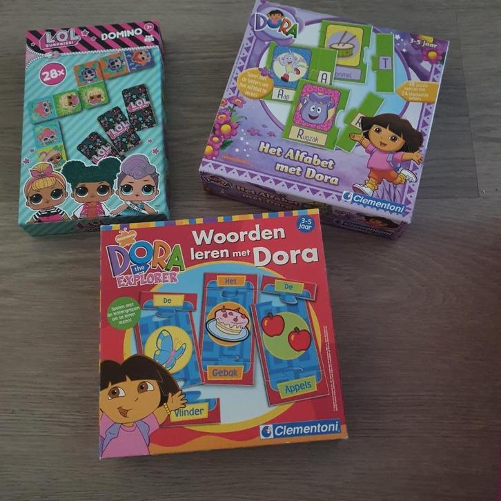 Leuke educatieve spelletjes Dora en LoL in zeer goed staat, Kinderen en Baby's, Speelgoed | Educatief en Creatief, Gebruikt, Ophalen