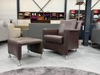Leolux Paian Fauteuils bruin senso leer Design stoel, Huis en Inrichting, Fauteuils, Leolux, Ophalen of Verzenden, Zo goed als nieuw