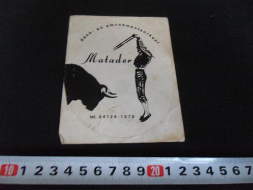 sticker Nistelrode MATADOR Dans- en amusementsorkest, Verzamelen, Stickers, Zo goed als nieuw, Bedrijf of Vereniging, Ophalen