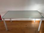 Tafel met glazen blad van IKEA, Huis en Inrichting, Ophalen, 50 tot 100 cm, 150 tot 200 cm, Zo goed als nieuw